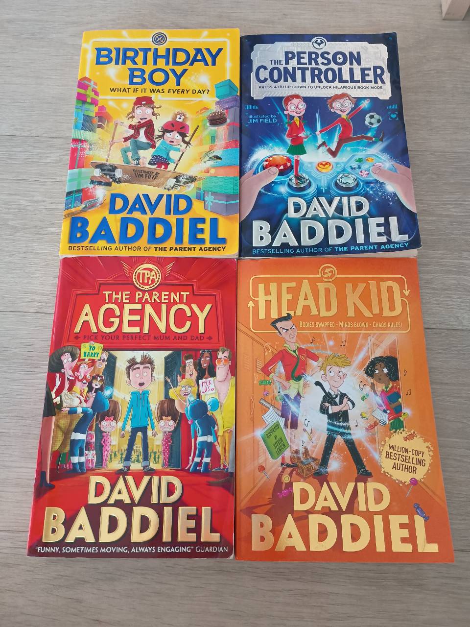 David Baddiel 4 book set Head Kid Birthday Boy Parent Agency Person Controller paperbacks